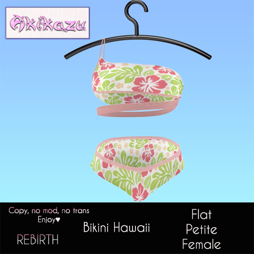 Second Life Marketplace Akikazu Bikini Hawaii Rebirth [Add and Clic]